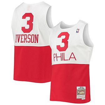 Men's Mitchell & Ness Allen Iverson White Philadelphia 76ers 2003-04 Hardwood Classics Swingman Jersey