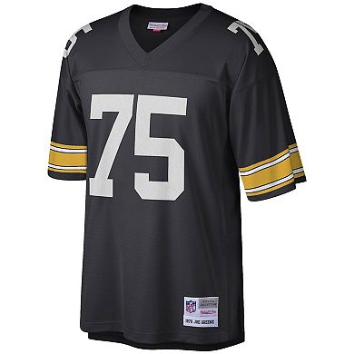 Men's Mitchell & Ness Joe Greene Black Pittsburgh Steelers Legacy Replica Jersey