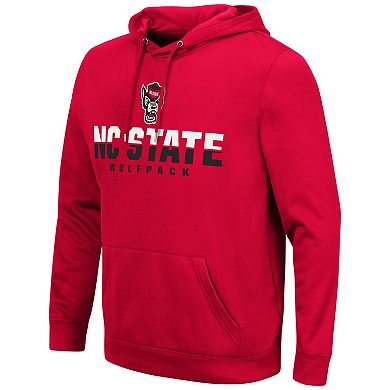 Men's Colosseum Red NC State Wolfpack Lantern Pullover Hoodie