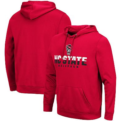 Men's Colosseum Red NC State Wolfpack Lantern Pullover Hoodie