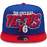 Men's New Era Blue Philadelphia 76ers Bold 9FIFTY Snapback Hat