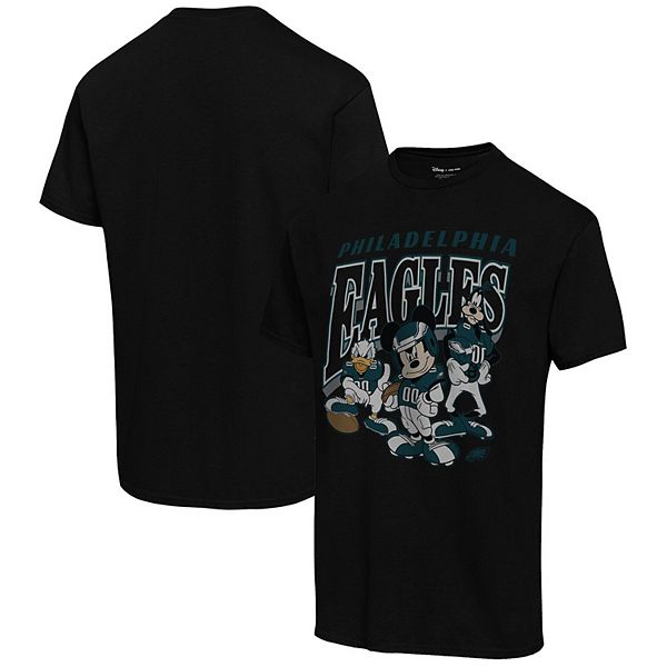 Junk Food Clothing Philadelphia Eagles Womens Black Champions Short Sleeve  T-Shirt