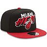 Men's New Era Black Miami Heat Bold 9FIFTY Snapback Hat