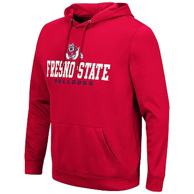 Men's Colosseum Red Fresno State Bulldogs Lantern Pullover Hoodie