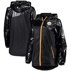 Starter Black Pittsburgh Steelers Big Joe Plaid Full-Zip Hoodie Jacket