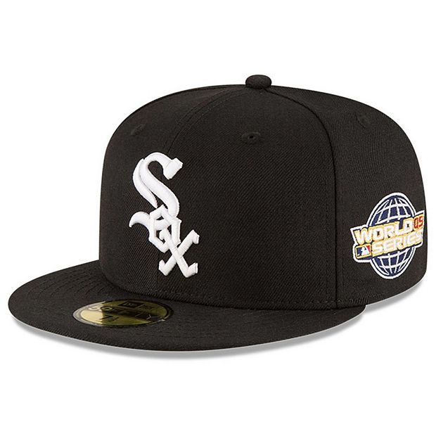 New Era Chicago White Sox Fitted Grey Bottom Black White (2005 World  Series Embroidery)