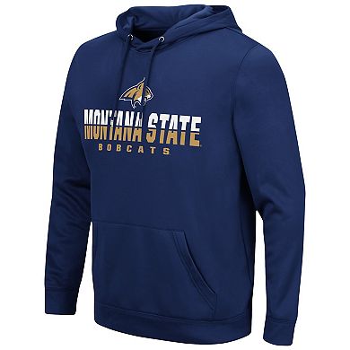 Men's Colosseum Navy Montana State Bobcats Lantern Pullover Hoodie