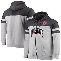 Women's Black/Scarlet Ohio State Buckeyes Plus Size Anorak