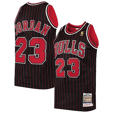 Men's Mitchell & Ness Michael Jordan Black Chicago Bulls 1996 Hardwood Classics Authentic Jersey