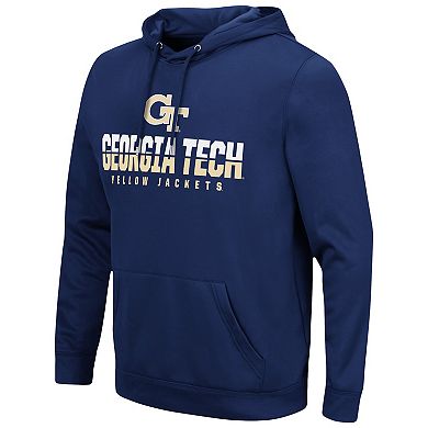 Men's Colosseum Navy Georgia Tech Yellow Jackets Lantern Pullover Hoodie