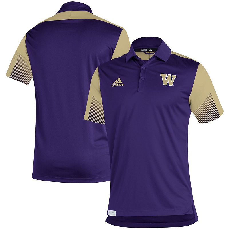 Mens adidas Purple Washington Huskies 2021 Sideline Primeblue Polo, Size: 