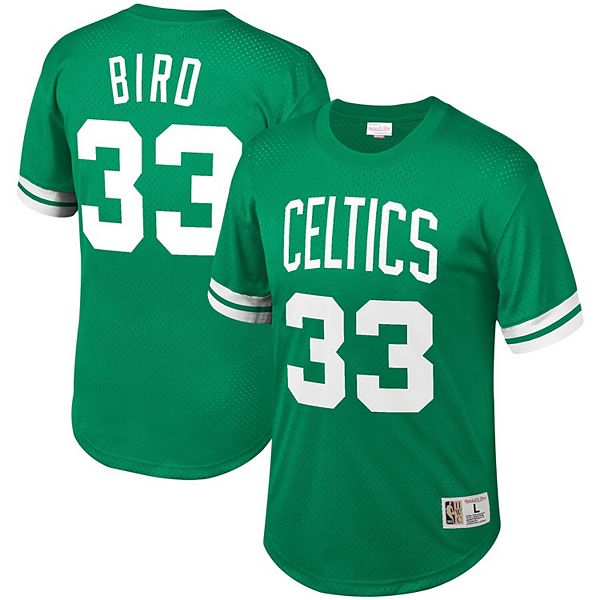 Larry Bird Boston Celtics Mitchell & Ness Mesh T-Shirt - Kelly Green