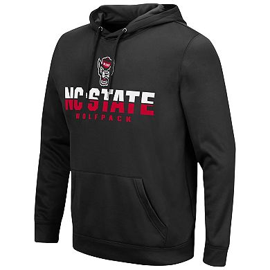 Men's Colosseum Black NC State Wolfpack Lantern Pullover Hoodie