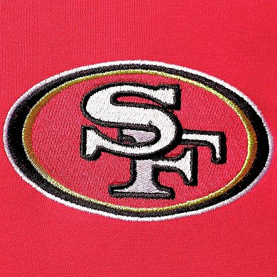 Men's Starter Scarlet/Gold San Francisco 49ers Playoffs Color Block Full-Zip Hoodie