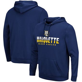 Men's Colosseum Navy Marquette Golden Eagles Lantern Pullover Hoodie