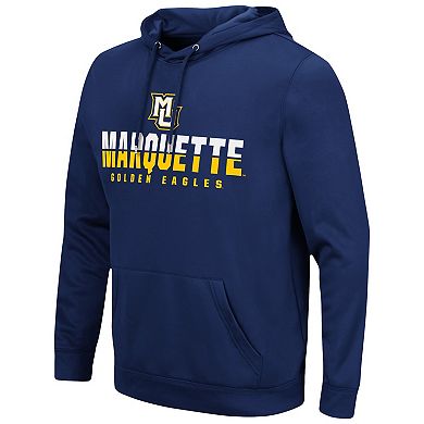 Men's Colosseum Navy Marquette Golden Eagles Lantern Pullover Hoodie