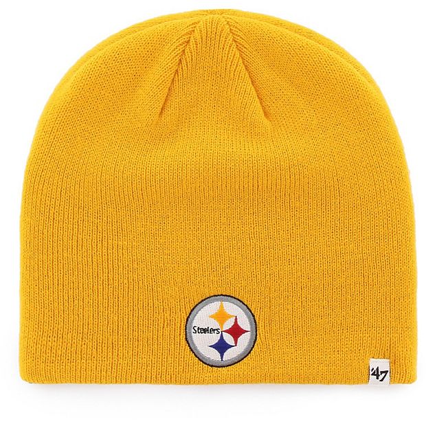 47 Brand Men's White Pittsburgh Steelers Secondary Basic Cuffed Knit Hat