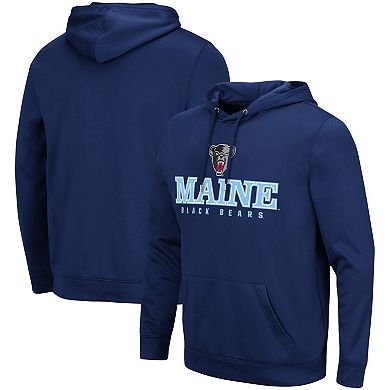 Men's Colosseum Navy Maine Black Bears Lantern Pullover Hoodie