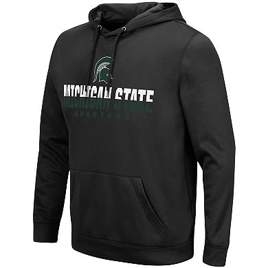 Men's Colosseum Black Michigan State Spartans Lantern Pullover Hoodie