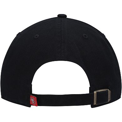 Men's '47 Black San Francisco 49ers Clean Up Script Adjustable Hat