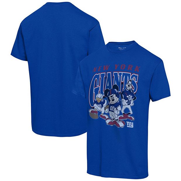 Men's Junk Food Royal New York Giants Disney Mickey Huddle T-Shirt