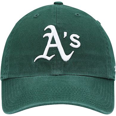 Youth '47 Green Oakland Athletics Team Logo Clean Up Adjustable Hat