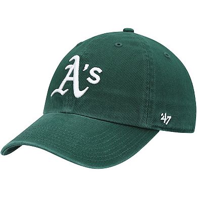Youth '47 Green Oakland Athletics Team Logo Clean Up Adjustable Hat