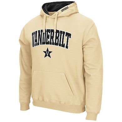 Men's Colosseum Gold Vanderbilt Commodores Arch and Logo Pullover Hoodie