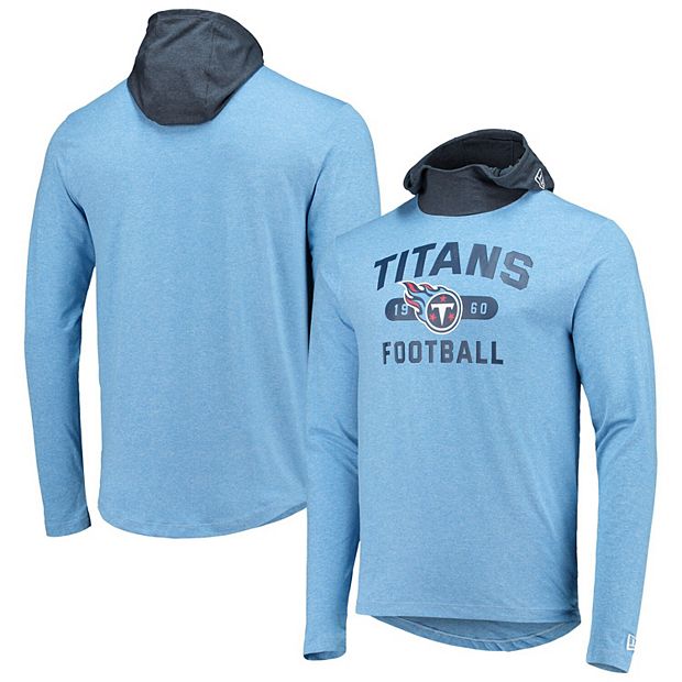 Youth Navy Tennessee Titans Heritage Long Sleeve Hoodie T-Shirt