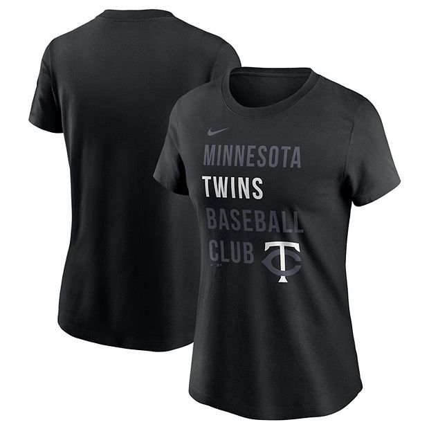 Women s Nike Black Minnesota Twins Baseball Club T Shirt