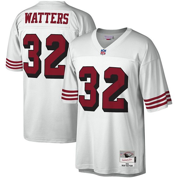 Men's San Francisco 49ers Mitchell & Ness White Gridiron Classics Fashion  Mesh V-Neck T-Shirt