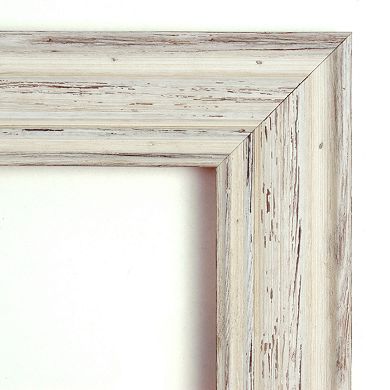 Amanti Art Country Whitewash Distressed Wood Wall Mirror