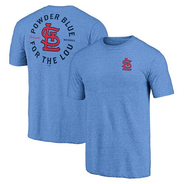 Men's Fanatics Branded Powder Blue St. Louis Cardinals Hometown Collection  For the Lou Tri-Blend T-Shirt