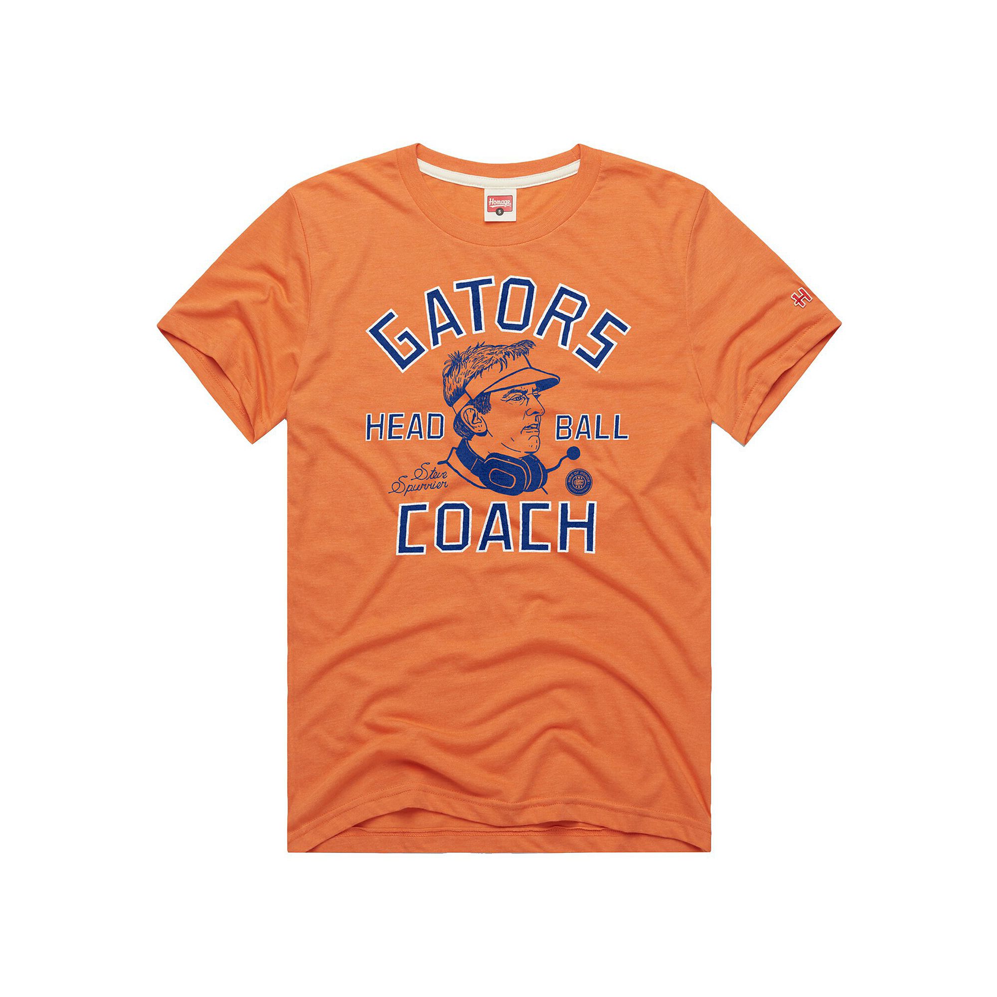Mens Homage Steve Spurrier Orange Florida Gators Ring of Honor T-Shirt, Si