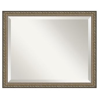 Amanti Art Parisian Silver Finish Traditional Wood Wall Mirror