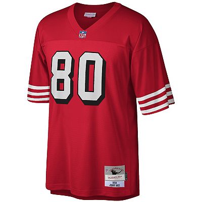 Men s Mitchell Ness Jerry Rice Scarlet San Francisco 49ers 1994 Legacy Replica Jersey