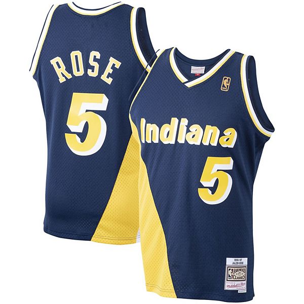 Jalen Rose Indiana Pacers 1996-97 Mitchell & Ness Yellow Throwback Swingman  Jersey