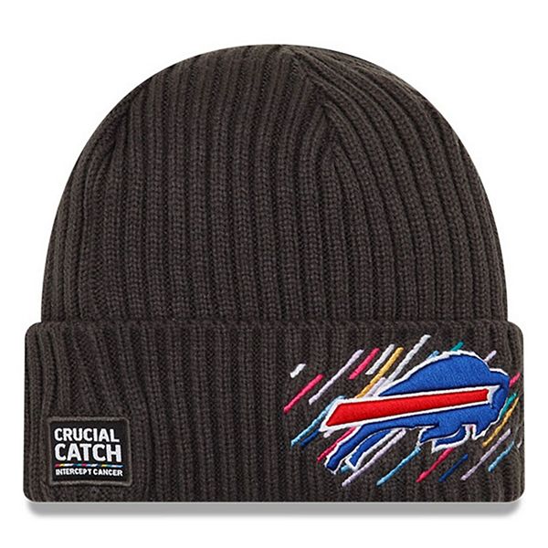 Men's New Era Charcoal Buffalo Bills 2021 NFL Crucial Catch Knit Hat