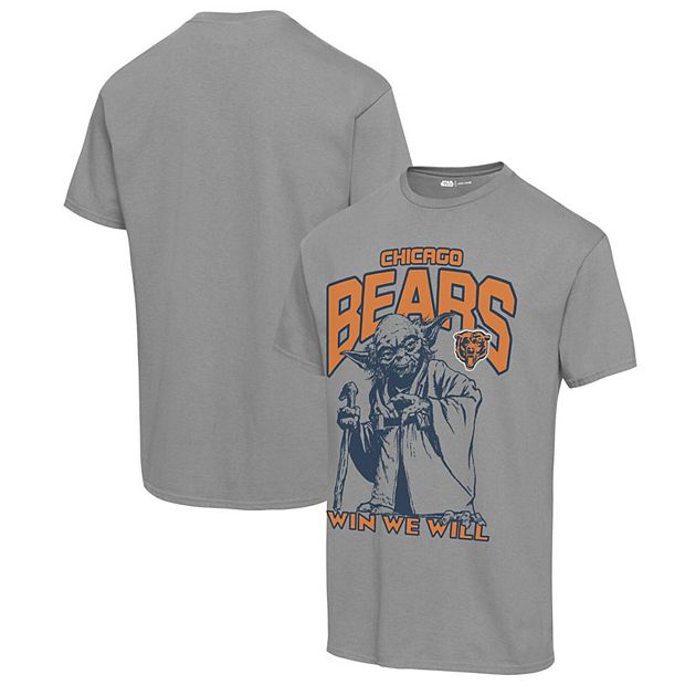 Unisex Junk Food Graphite Chicago Bears Disney Star Wars Yoda Win We Will T- Shirt