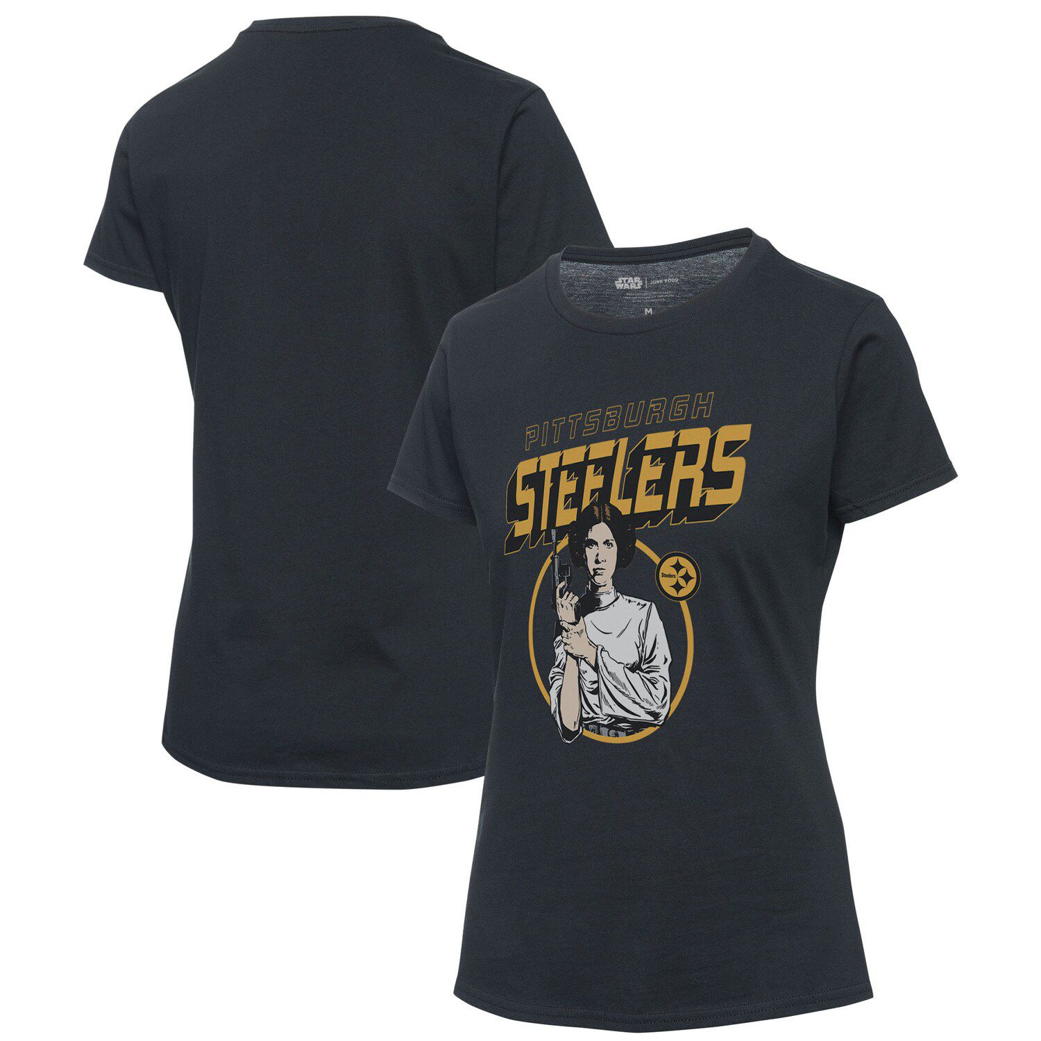 Women's Junk Food Black/White Pittsburgh Steelers Sideline Stripe