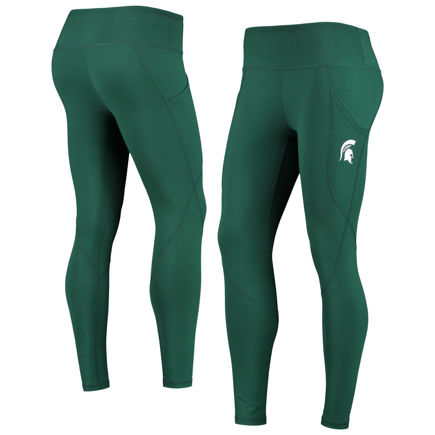 Image for Unbranded Women's ZooZatz Green Michigan State Spartans Pocketed Leggings at Kohl's.