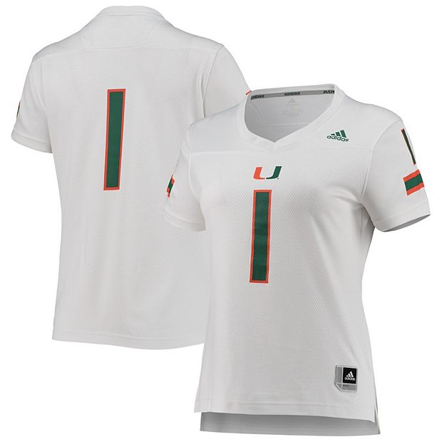 Adidas Men's Miami Hurricanes Black Replica Football Jersey, Large