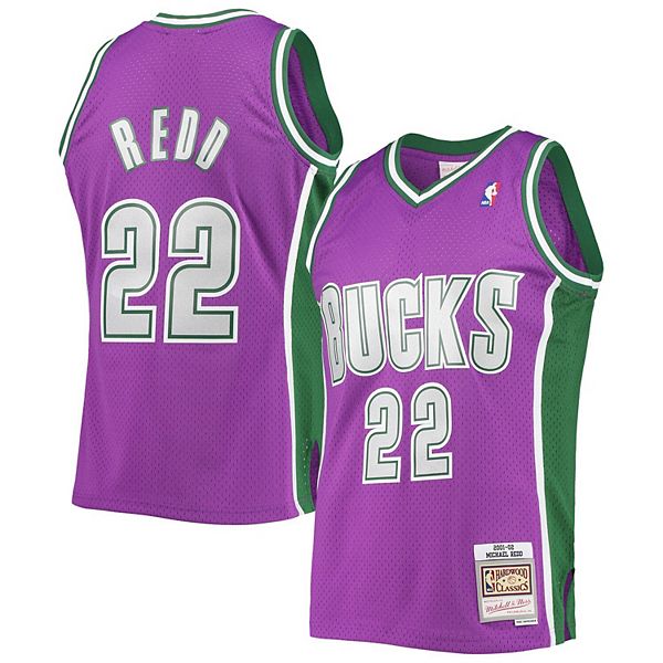 Men's Mitchell & Ness Michael Redd Purple Milwaukee Bucks