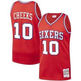 Men's Mitchell & Ness Maurice Cheeks Red Philadelphia 76ers Hardwood Classics Swingman Jersey