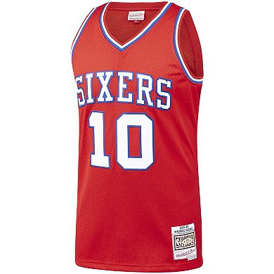 Men's Mitchell & Ness Maurice Cheeks Red Philadelphia 76ers Hardwood Classics Swingman Jersey