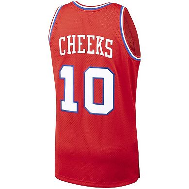 Men's Mitchell & Ness Maurice Cheeks Red Philadelphia 76ers Hardwood Classics Swingman Jersey