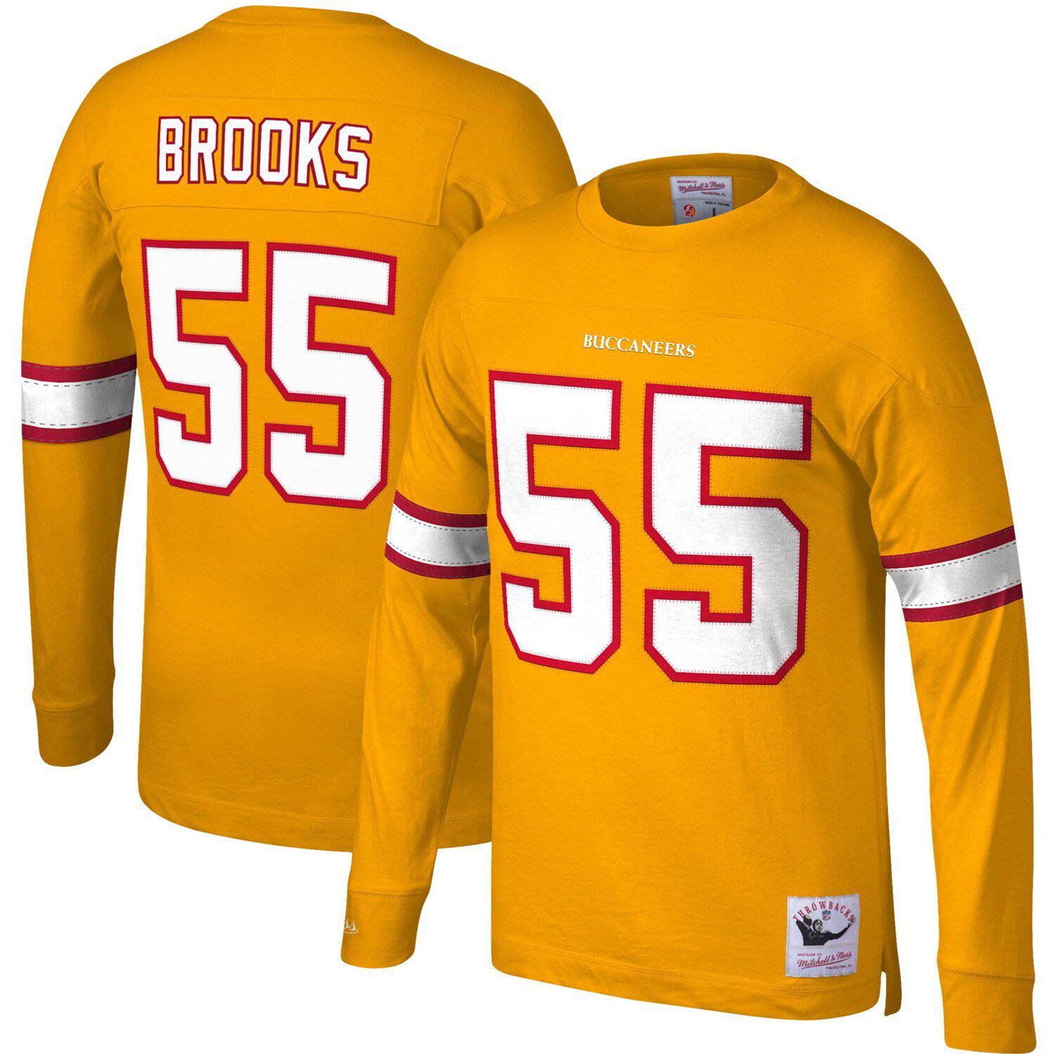 Image for Unbranded Men's Mitchell & Ness Derrick Brooks Orange Tampa Bay Buccaneers Throwback Retired Player Name & Number Long Sleeve Top at Kohl's.