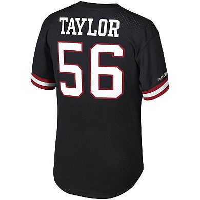 Men's Mitchell & Ness Lawrence Taylor Black New York Giants Retired Player Name & Number Mesh Top