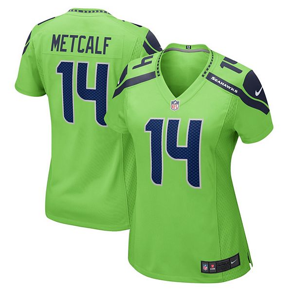 Women's Nike DK Metcalf Neon Green Seattle Seahawks Game