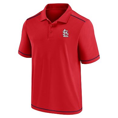 Men's Fanatics Branded Red St. Louis Cardinals Primary Team Logo Polo